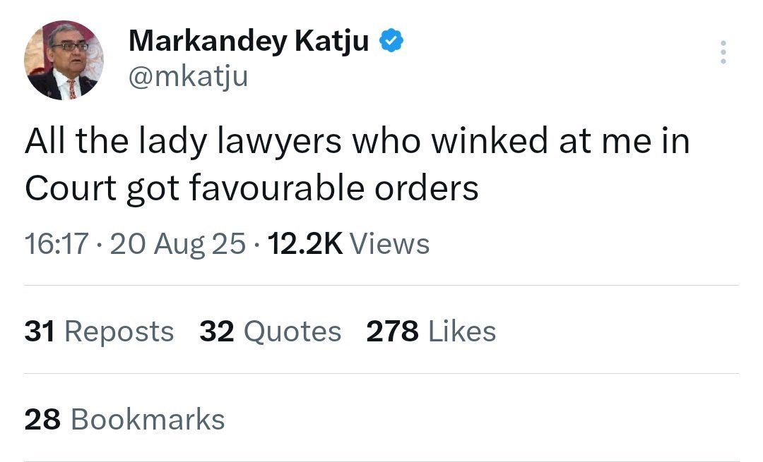 The tweet is deleted now.

All orders passed by him should be revisited.