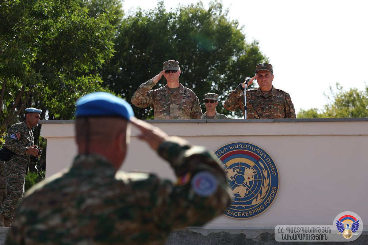armenia_mod's tweet photo. 🇦🇲🇺🇸On Aug 20,the closing ceremony of 🇦🇲-🇺🇸 joint exercise #EaglePartner2025 took place,held in Armenia as part of preparations for intl #peacekeeping missions.

Exercise leadership thanked the personnel for their effective coop, successful joint training &amp;exchange of experience. https://t.co/lZdX6GVqv5