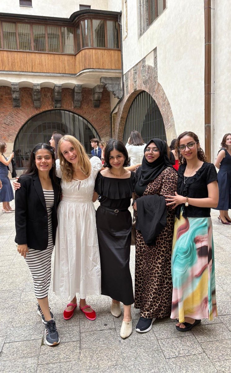 uolypdc's tweet photo. This summer, our President, Alaiza Farid, joined 83 young leaders from 35 countries at @TFASorg Prague 2025, held at the historic Charles University. She returned home with lifelong friendships, a broader worldview, and invaluable lessons in true diplomacy 🇨🇿🇵🇰 https://t.co/1RAsVSJG71