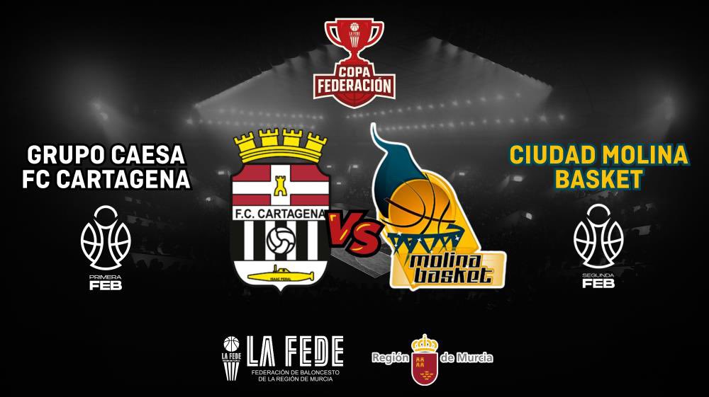 🏀 Baloncesto
El <a href="/cdfelipevilorca/">C.D. FELIPE VI</a> de #lorca acoge la 🏆 𝗖𝗼𝗽𝗮 𝗙𝗲𝗱𝗲𝗿𝗮𝗰𝗶𝗼́𝗻 𝟮𝟬𝟮𝟱 🏆 <a href="/FBRegionMurcia/">La FEDE - Región de Murcia 🏀</a> 
Será el próximo 🗓️ Miércoles 17 de septiembre, a las 21:00 horas 
⚔️ <a href="/cb_cartagena/">Grupo Caesa Seguros FC Cartagena CB</a> 🆚 <a href="/molinabasket/">Ciudad Molina Basket</a> 
<a href="/CompeticionFEB/">CompeticionesFEB</a> <a href="/ADEliocroca/">A.D. Eliocroca</a> <a href="/Maite_ct/">Maitetxu🌞🔥🦋</a>