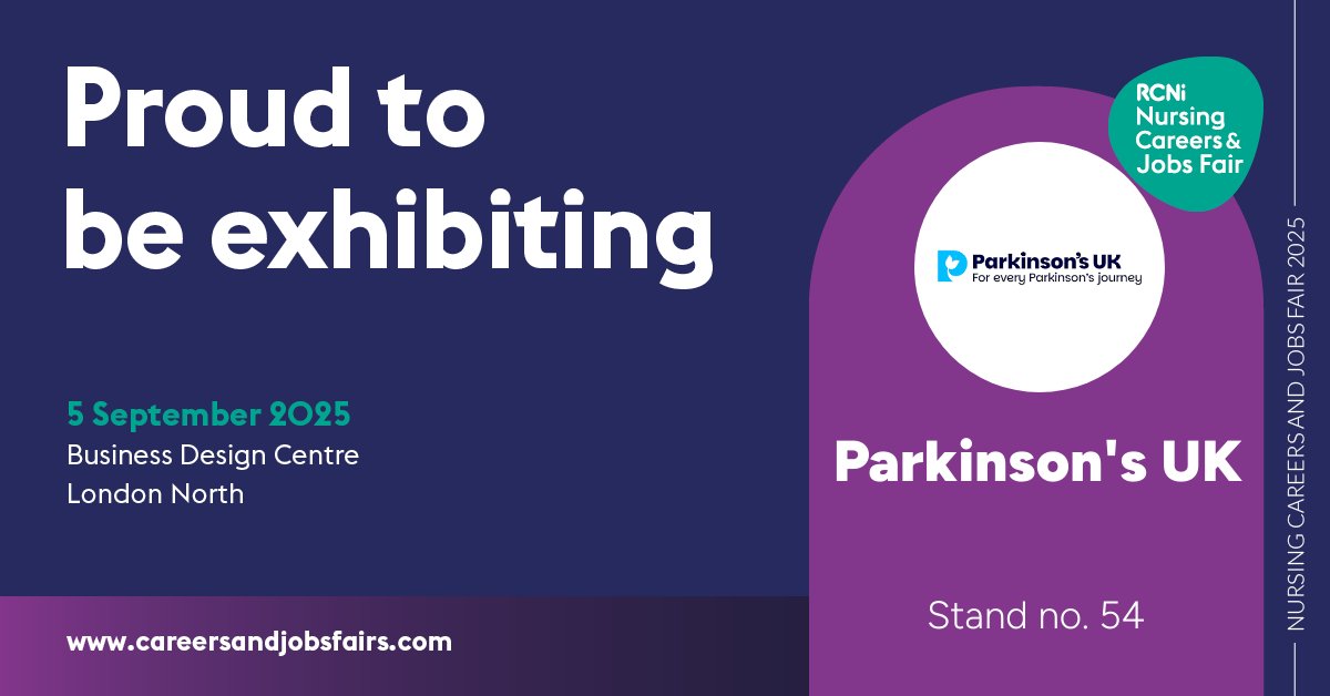 We're looking forward to the RCNi <a href="/NursingJobsFair/">RCNi Nursing Careers and Jobs Fair</a> in September!
If you're a nurse attending the event, find us on stand 54 for information on how to specialise in Parkinson's.

If you haven't registered yet, find out more 👉 bit.ly/45sDJ66

#NCJF2025 <a href="/rcni/">RCNi: the life-long learning partner for nurses</a>