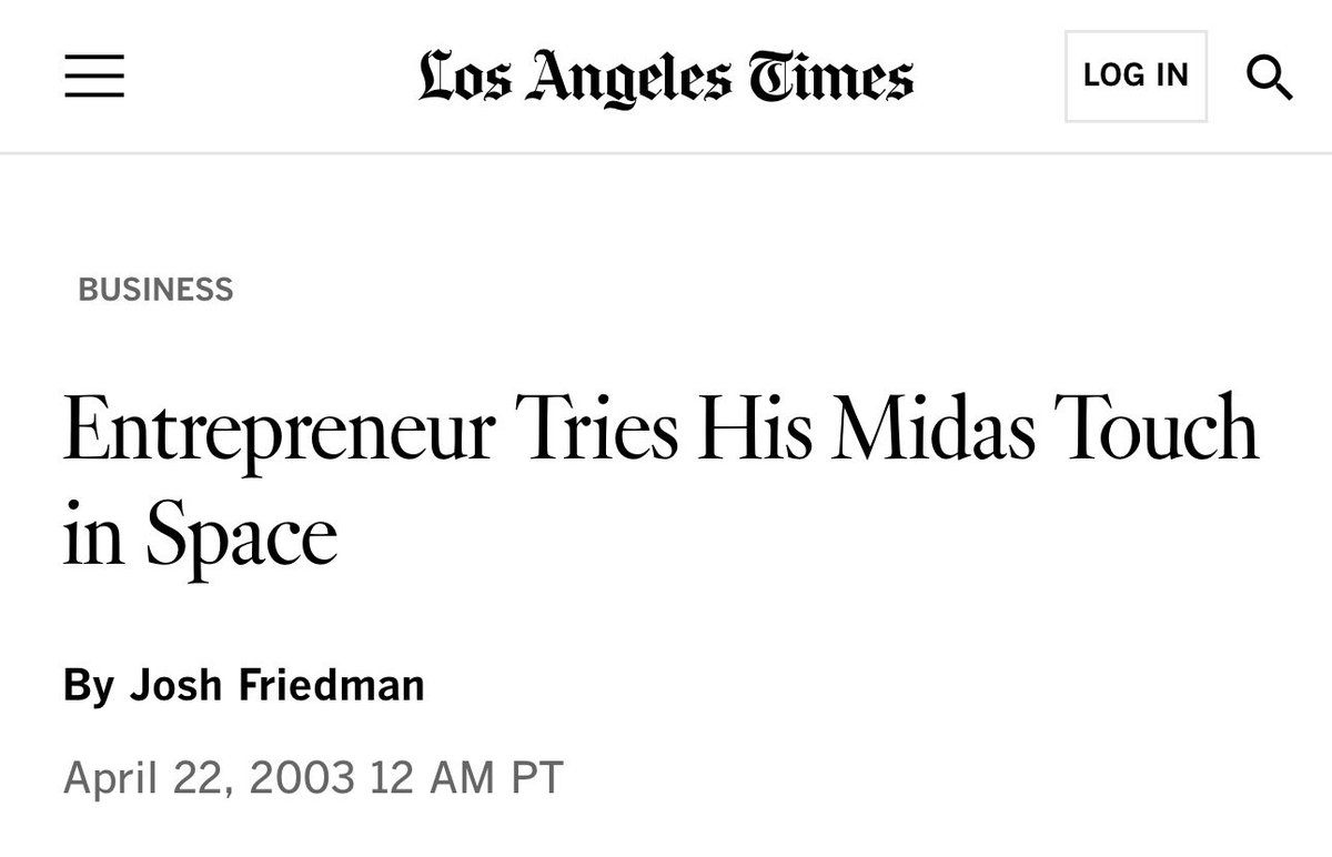 Entrepreneur tries his Midas touch in space.

What do y’all think of this ‘Elon musk’ and  ‘Space Exploration Technologies Corp.’