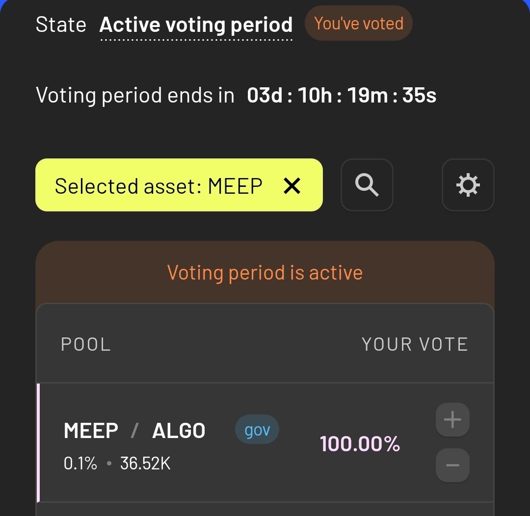 Shep || MEEP ๐ (@shepnfts) on Twitter photo Massive thanks to everyone who has voted for the MEEP/ALGO pool on <a href="/tinymanorg/">tinyman.algo</a>, you still have 3 days to vote if you haven't already! Massive thanks to everyone who has voted for the MEEP/ALGO pool on <a href="/tinymanorg/">tinyman.algo</a>, you still have 3 days to vote if you haven't already!