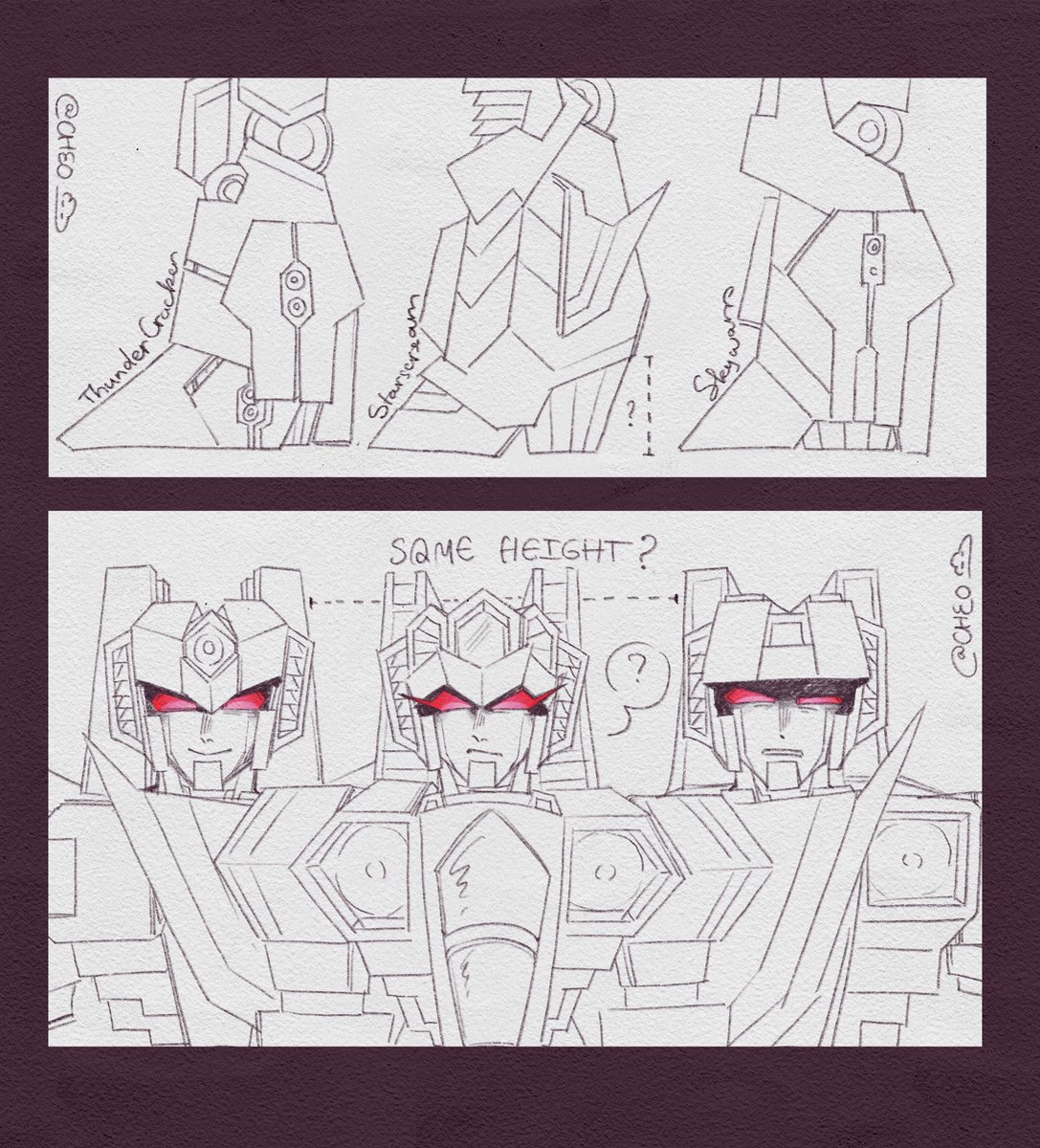 cheolymaiman's tweet image. @/Noah7OHO told me, Starscream wears heel becuz he is the shortest-
#elitetrine #starscream #thundercracker #skywarp #seeker