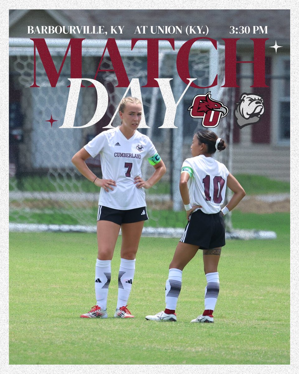 ⚽️Season Opener Alert🚨

The Cumberland Women's Soccer team will head to Barbourville to take on the Bulldogs in their season opener this afternoon!

🆚: Union Commonwealth (Ky.)
📍: Barbourville, Ky.
⏰: 3:30 PM
📊: tinyurl.com/2drfa58r
📺: tinyurl.com/yc53bh5s