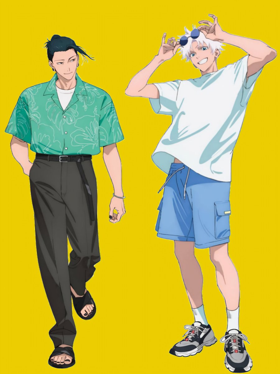 BylixBay's tweet image. High fashion model geto with sporty jock gojo will always eat thank you gege