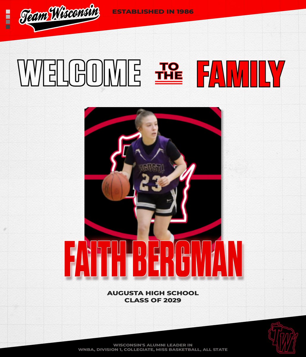 ⭐️Faith Bergman
📍Augusta, WI
📚2029
🏀Point Guard