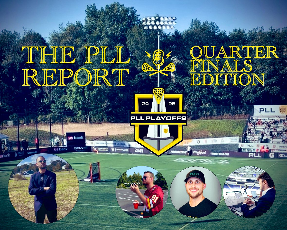 Ron_Mucks's tweet photo. The PLL Report: Quarterfinals Edition🥍

I am very excited to announce some special guests joining us on the show this week!  @Krabs_Bets @HuttonJackson @EthanZaretsky 

Tune in this Friday 5 PM ET for a full breakdown of the PLL Playoffs🚨 
@YourBettingNews @BookitHQ @301_chaco https://t.co/w4R77tpN7i