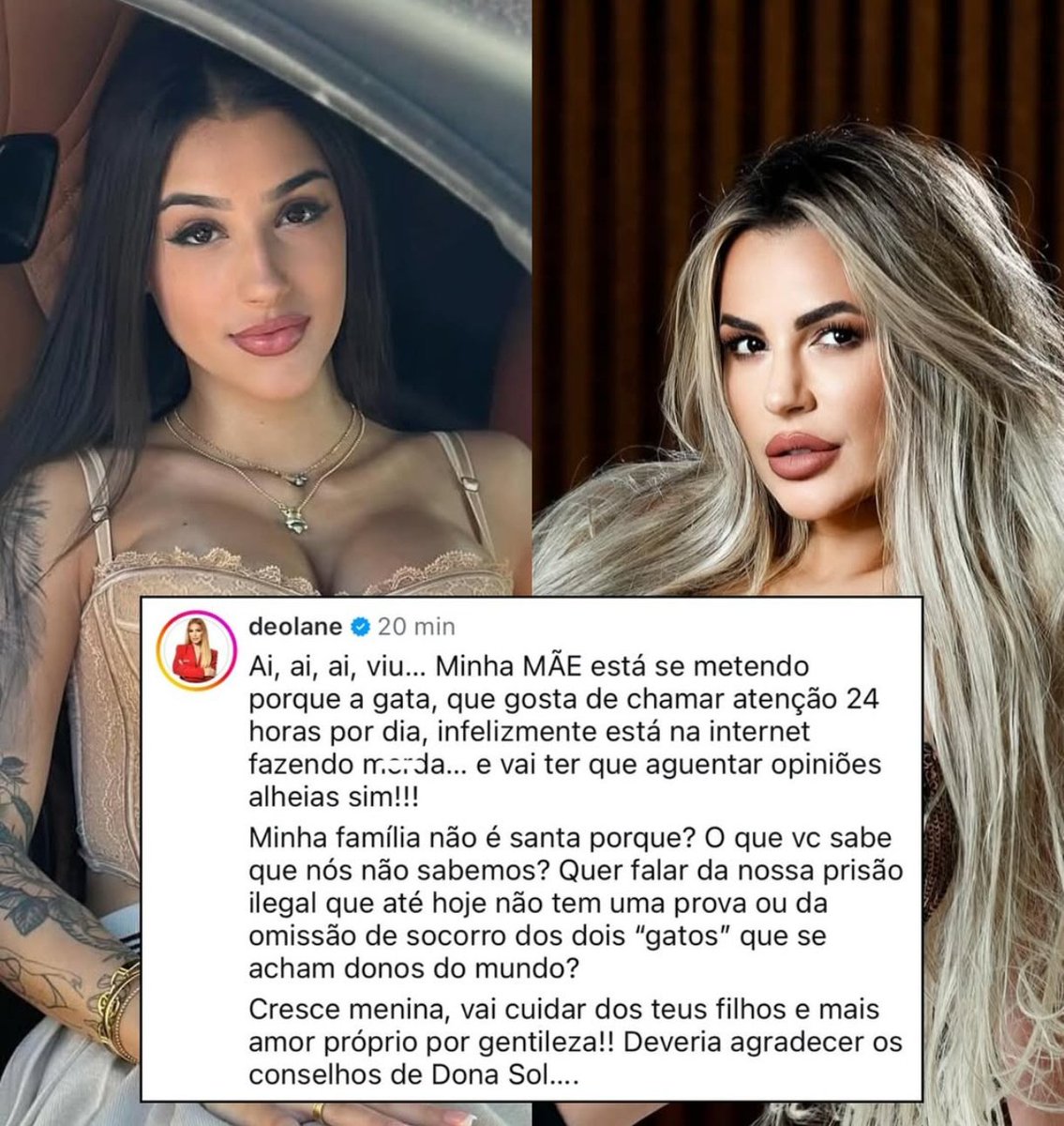 Até a Deolane destruindo a Bia KKKKKKKKKKKKK que dia meus amigos