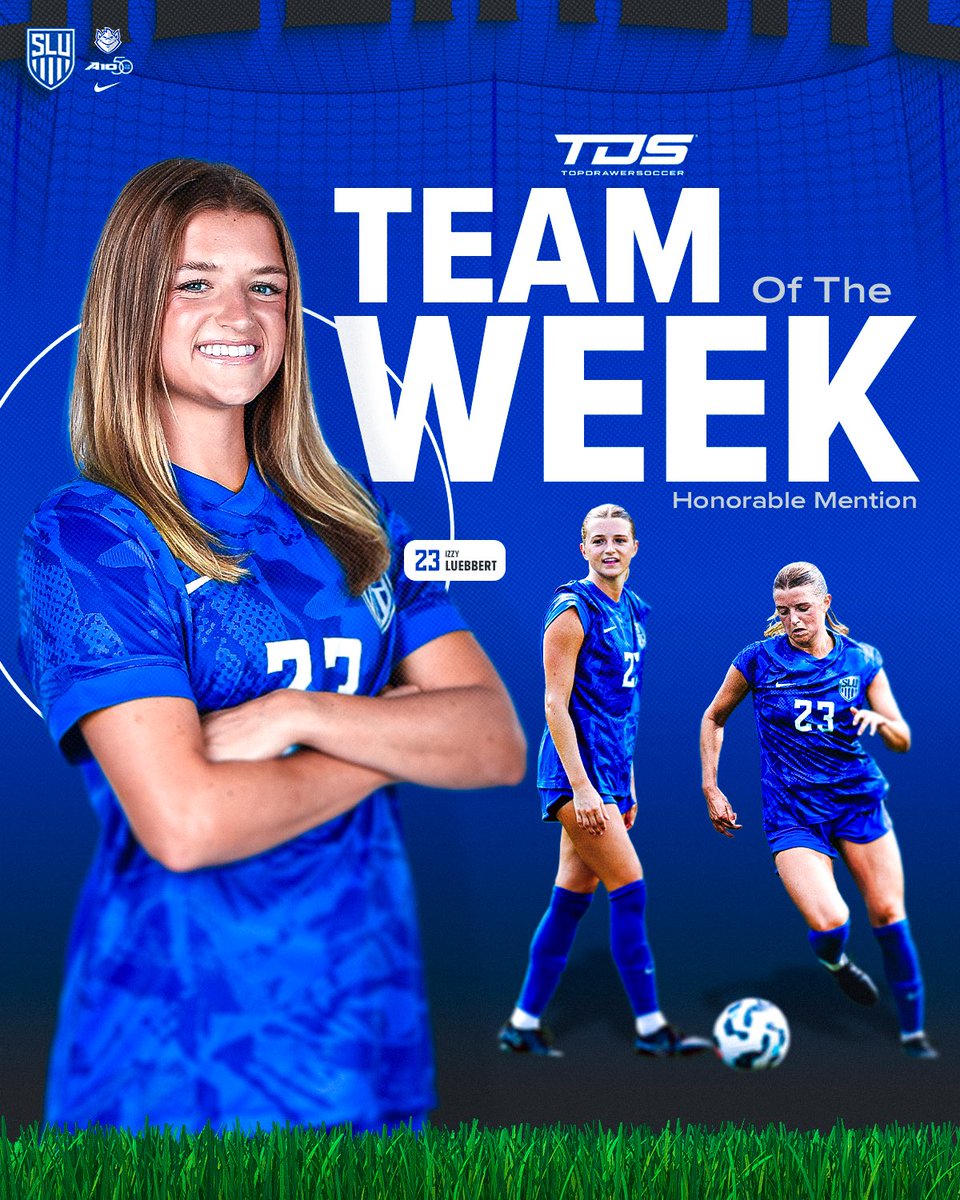 SLUWSoccer's tweet photo. Izzy Luebbert earns an Honorable Mention on the @TopDrawerSoccer Team of the Week!

🔗: https://t.co/XcqDtqli0v

#HTR #RollBills https://t.co/AgFghyicML