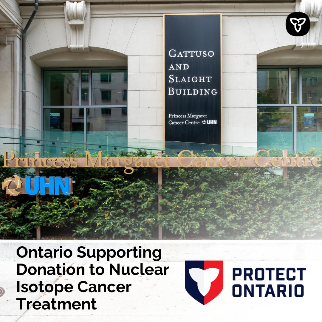 Today, the Government of Ontario announced a major step forward in cancer research. Laurentis Energy Partners donated $500,000 to launch the Silber Family Theranostics Centre at University Health Network’s (UHN) Princess Margaret Cancer Centre in Toronto. 
 
1/3🧵
