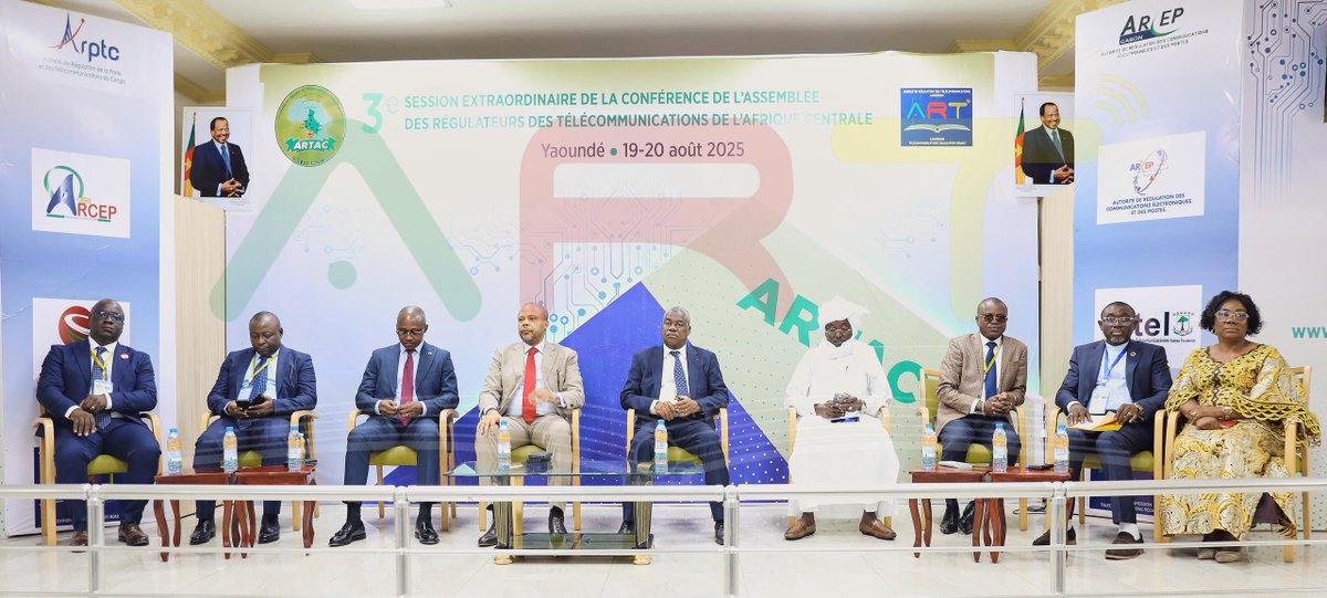 ARTCameroun1's tweet photo. #ARTinforme
๐ Lire sur : https://t.co/qhGW7c022K
๐กLors de la 3e session extraordinaire de la Confรฉrence des Rรฉgulateurs de lโARTAC, lโAfrique centrale a rรฉaffirmรฉ son objectif : bรขtir un futur digital inclusif, souverain et interconnectรฉ.
#Regulation #Telecom https://t.co/s42PN65oW6
