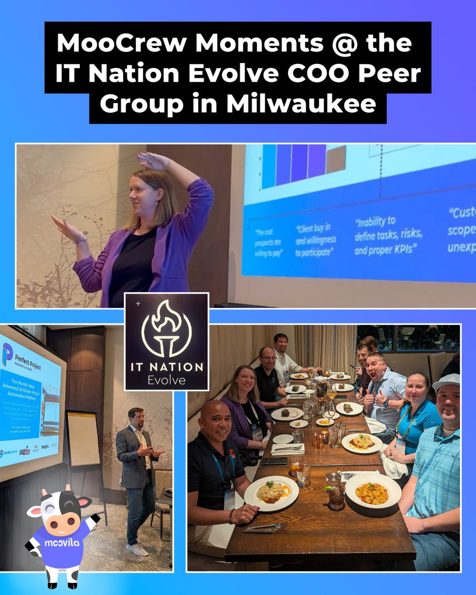 Moovila (@moovila_app) on Twitter photo The #MooCrew is on the ground in Milwaukee at <a href="/TheITNation/">The IT Nation</a> Evolve COO Peer Group 🐮 Kate & Vince are diving in, learning & exploring the unique challenges that come with the COO role in MSPs.
If you’re here too, come say hi!
#ITN25 #ITNation #Community #MSP #Moovila The #MooCrew is on the ground in Milwaukee at <a href="/TheITNation/">The IT Nation</a> Evolve COO Peer Group 🐮 Kate & Vince are diving in, learning & exploring the unique challenges that come with the COO role in MSPs.
If you’re here too, come say hi!
#ITN25 #ITNation #Community #MSP #Moovila