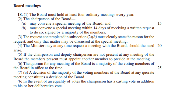XiokiComms's tweet image. The Tourism Act vests the powers of convening Board meetings in the Chairperson of the Board.

No chairperson, no board meeting - normal or special.

This Act must be amended to provide the Deputy-Chairperson with acting powers in the absence of a Chairperson. 
@Enghumbhini