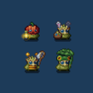 Fhreed_Pixel's tweet photo. We made a bunch of cute outfits 🎃🐸🐝🍃 on stream today for our Mosslings! Come join us next Tuesday at 15:30 (GMT+2) and help design even more!💚
https://t.co/LhZ518eoVE
#PixelArt #StreamAvatars #CharacterDesign #ArtStream #Mosslings https://t.co/JNwe1kl8j4