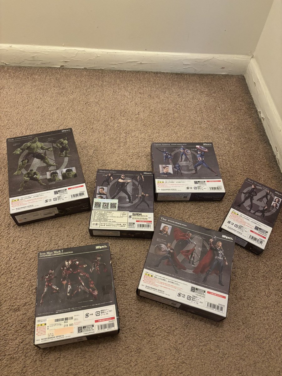Anand Shah (@avs478) on Twitter photo #chc #collectorshelpingcollectors - SELLING AVENGERS ASSEMBLE FIGUARTS figures - All new except Iron Man - $800 shipped - likes and retweets appreciated- references <a href="/Mitch_Craig13/">Mitchell Craig</a> <a href="/Berserker1973/">Hardcore APhillyated</a> <a href="/Reikunzero/">R</a> <a href="/plasticspectre/">Spectre Collectibles</a> <a href="/kaycooch/">Kay</a> #chc #collectorshelpingcollectors - SELLING AVENGERS ASSEMBLE FIGUARTS figures - All new except Iron Man - $800 shipped - likes and retweets appreciated- references <a href="/Mitch_Craig13/">Mitchell Craig</a> <a href="/Berserker1973/">Hardcore APhillyated</a> <a href="/Reikunzero/">R</a> <a href="/plasticspectre/">Spectre Collectibles</a> <a href="/kaycooch/">Kay</a>