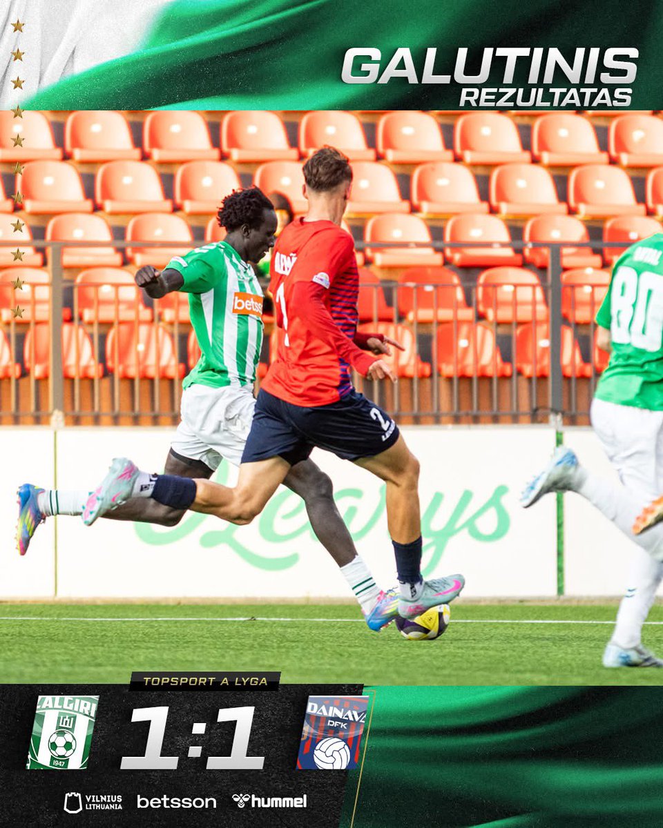 FKZalgirisNews's tweet photo. ๐
๐. ๐
๐ ๐๐๐ฅ๐ ๐ข๐ซ๐ข๐ฌ ๐-๐ ๐๐๐ข๐ง๐๐ฏ๐ ๐๐ฅ๐ฒ๐ญ๐ฎ๐ฌ
A late Zalgiris mistake changes the outcome of the game. The only goal for Zalgiris was scored by Machop Chol.
#fkzalgiris #alyga https://t.co/RNGT6zgSyh