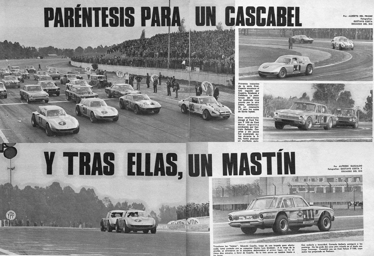 PatoG82's tweet photo. 20 de Agosto de 1967, finalizaba el petit campeonato YPF del Turismo Carretera que constó de tres carreras en el autódromo de Buenos Aires y tenía al "Maestro" Eduardo Copello como triunfador.
Notas completas de revista Automundo 🔗 https://t.co/jUfH2P0eWb https://t.co/czkdMIAubN