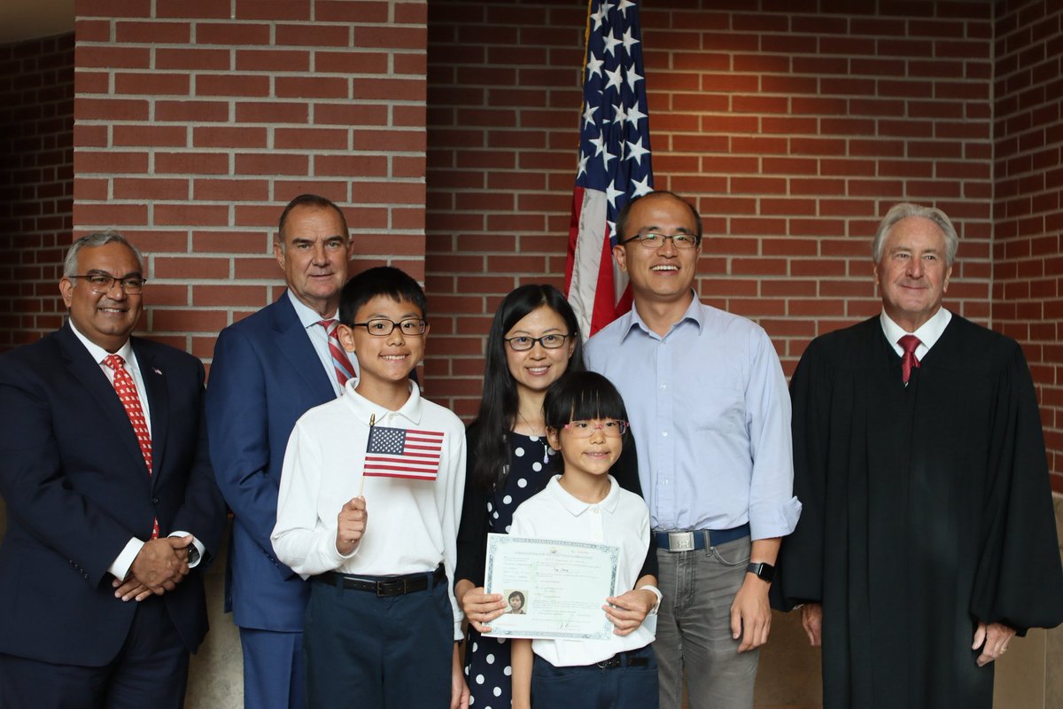 GovMikeKehoe's tweet photo. It was an incredible honor to join Judge Limbaugh in Cape Girardeau this morning to welcome 25 men and women as fellow citizens of the United States of America.

They studied, sacrificed, and worked hard. They respected the process, and they did it legally. And today, they officially became citizens of the greatest nation on earth. 

May God bless these new citizens and their families.