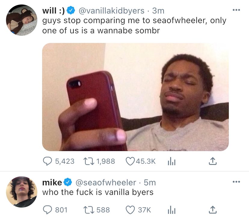 inhunnedd's tweet photo. ⤷ “ going live ”
— 🎙️ #byler socmed au | smau 
⊹ streamer | youtuber au !! 🎧

🎥 — when will, a popular youtuber, starts beefing with a famous streamer, mike, their shared fanbase splits. 

but when they’re forced to interact on live, their dynamic is something unexpected. https://t.co/bWy0nlUUeQ