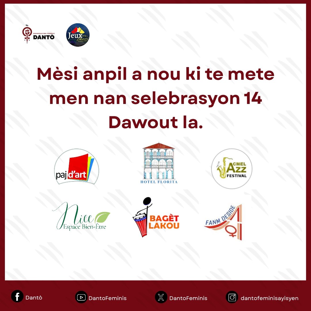 Nou remèsye chak enstitisyon ki nan yon fason oubyen yon lòt te kore nou, chak patisipan ki te rejwenn nou nan atelye yo ak piblik la ki te fè deplasman pou diskite e selebre ak nou.
Sonje pou vanse, diskite e kenbe prensip yo pou gide batay nou.