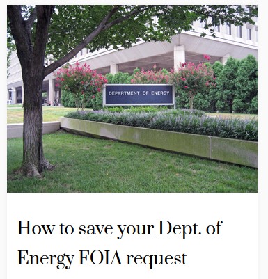 KnowGoodWriter's tweet photo. Journalists, don't let your story die!!
The Department of Energy announced it’ll be purging some FOIA requests  if those who made the requests don’t make it clear they’re still  interested. Here’s what you need to know…
https://t.co/L1Opn6HGa1 https://t.co/qRIOV7MgQs