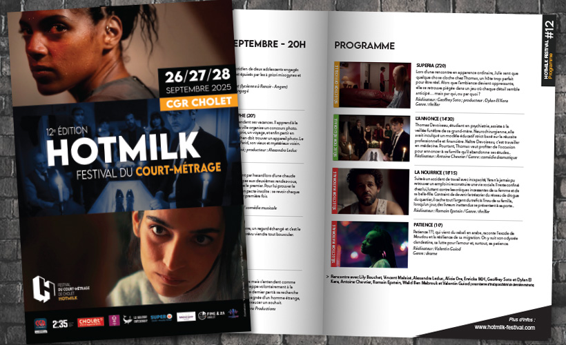 Affiches, programme, bande annonce, site Internet... la communication se prépare pour la 12e édition du festival du court métrage de #Cholet 😎
Hâte de vous retrouver en salle au cinéma <a href="/CGRCholet/">CGR Cholet</a>  
RDV du 26 au 28 septembre.
<a href="/choletagglo/">Cholet, Ville et Agglomération</a> <a href="/Maine_et_Loire/">Département Maine-et-Loire</a> <a href="/paysdelaloire/">Pays de la Loire</a>