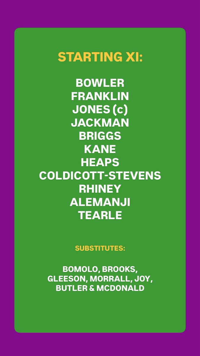 Teamsheet v <a href="/GraysAthleticFC/">Grays Athletic Football Club</a> ⚽️