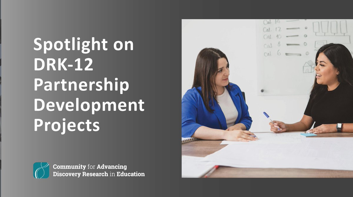 #ICYMI! In our July newsletter, we announce newly funded DRK-12 awards, feature DRK-12 Partnership Projects in a Spotlight, offer early career advice in a new blog post, and share PI meeting materials, including a new virtual poster hall! cadrek12.org/newsletters/ju… #EdResearch