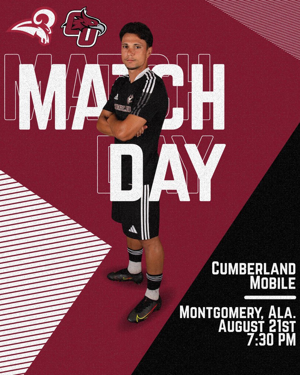 ⚽️Season Opener Alert🚨

The Cumberland Men's Soccer team will head to Montgomery to take on the Rams in their 2025 season opener!

🆚: Mobile (Ala.)
📍: Montgomery, Ala.
⏰: 7:30 PM
📊: tinyurl.com/muzvrzrr
📺: tinyurl.com/bd4uaj3z
