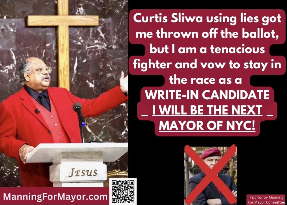 DrJamesDManning's tweet image. Sliwa Is A Liar. #writeincandidate
