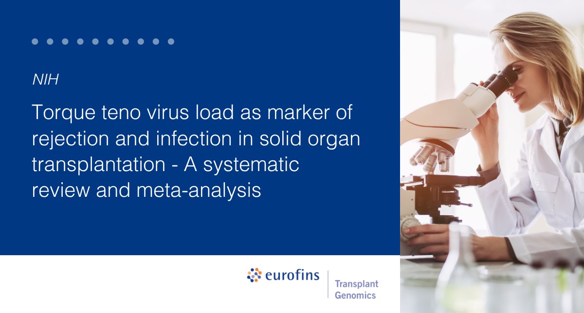 Can TTV-load help guide immunosuppression after transplant? 

A new meta-analysis suggests high TTV-load may signal infection risk, while low TTV-load may indicate rejection. 
Read more: brnw.ch/21wV4l5

#TTV #Immunosuppression #Eurofins