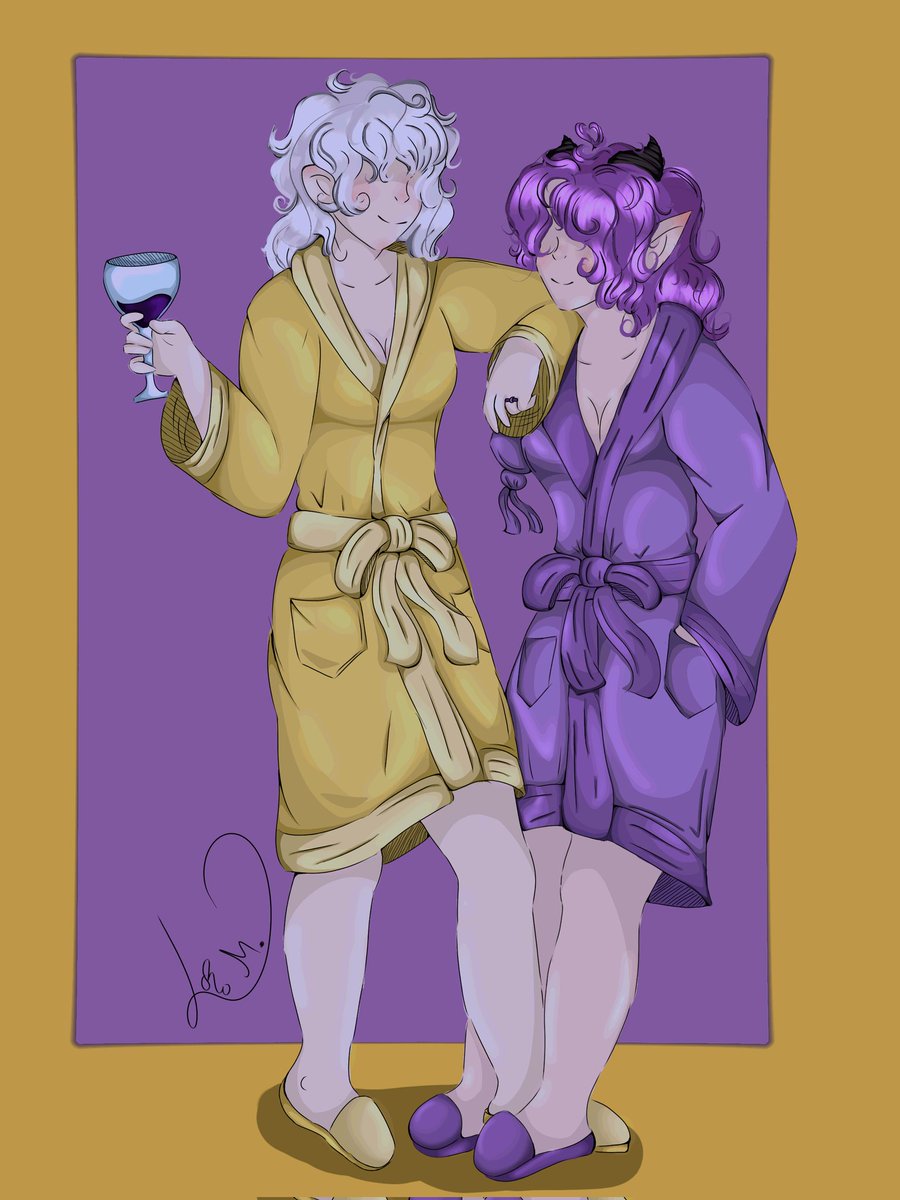 LarittaArt's tweet photo. "Que tal um vinho?"
.
.
.
@MoonKase @oibagi #Moongi #Arkanis2Temporada #arkanisfanart
#Moonkase #Oibagi
(Demorei pa uma porra pra terminar, mais necessitava fazer uma fanart delas com esses roupãos) https://t.co/cQsm4wFI7n