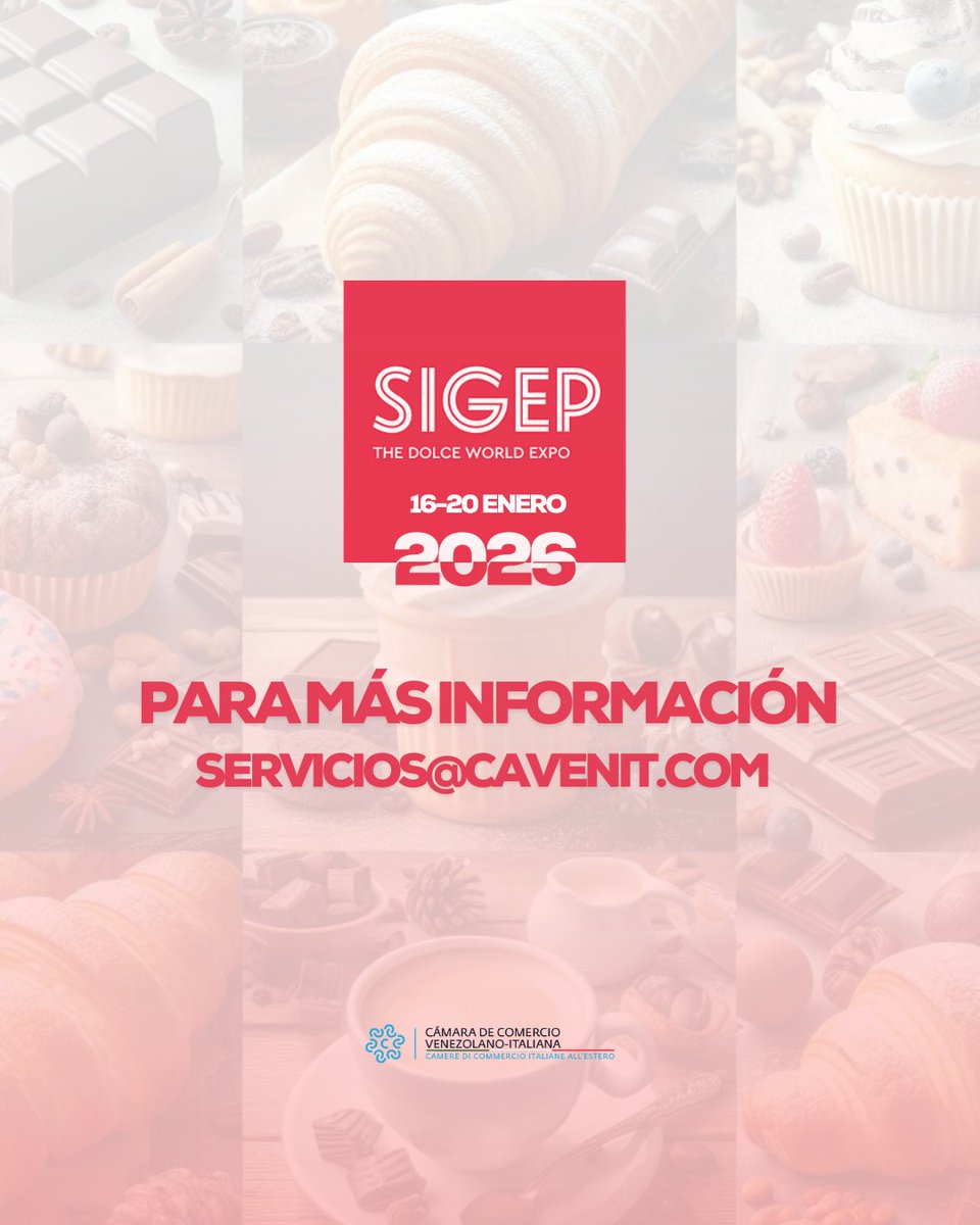 Continuando con nuestro objetivo de promover la participación de nuestros afiliados en las ferias italianas, servimos de intermediarios para que asistan a “SIGEP 2026” la cual será celebrada en Rímini, Italia del 16-20 enero de 2026. Más información:  instagram.com/p/DNlas5eRkAJ/…