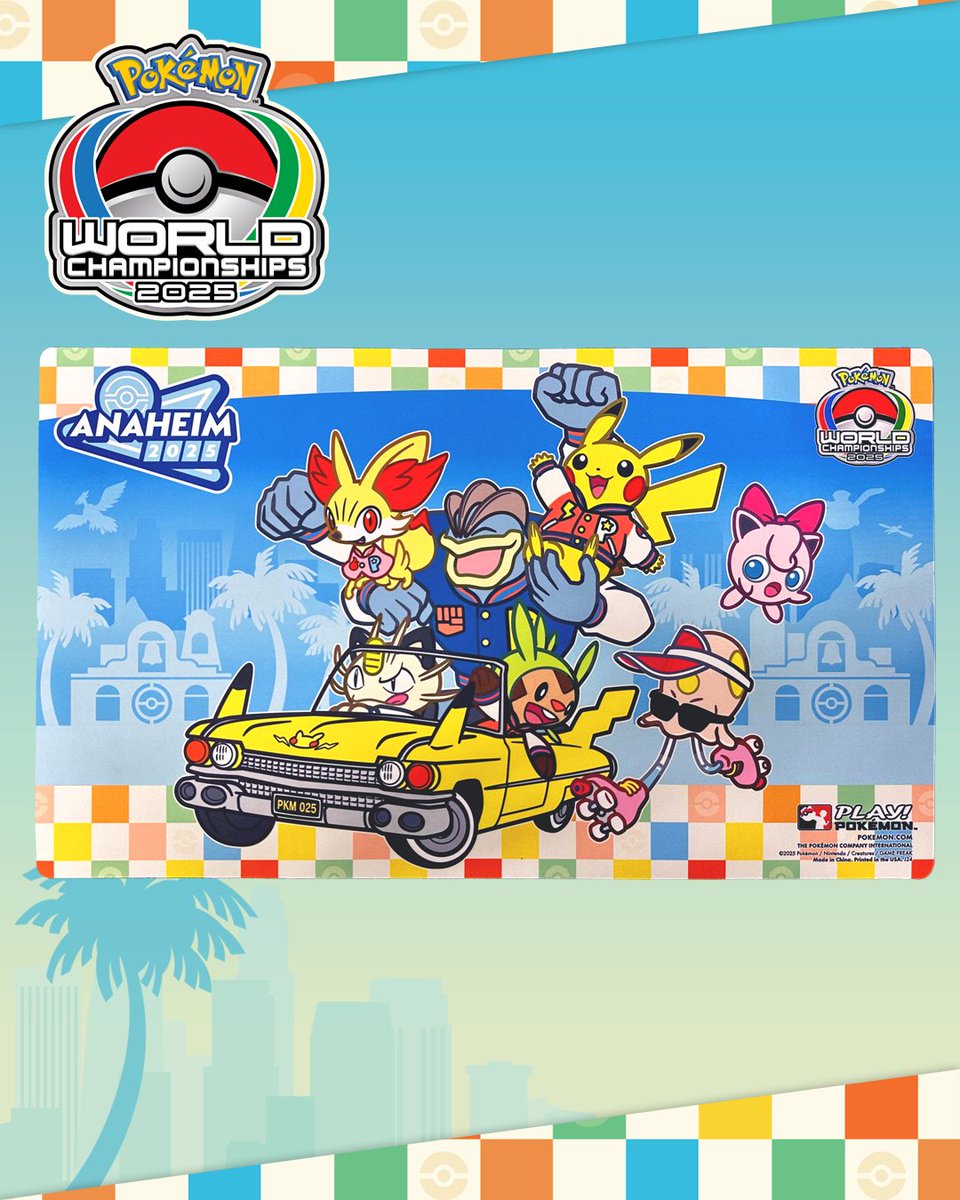PokemonTCG's tweet image. At #PokemonWorlds, Trainers were able to find some unique playmats! 🏆 Here are some of playmats that were only available by earning them!