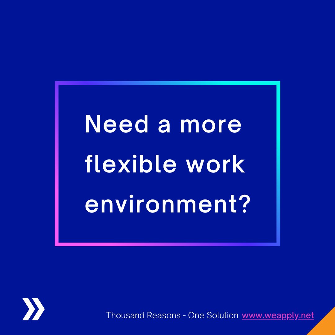 weapplyofficial's tweet photo. "Need a more flexible work environment? 🌎✨

With WeApply, you can focus on finding roles that fit your lifestyle — while we handle the applications. 
Work smarter, not harder.

#Jobhunt #Careergoals #HRTech #AI https://t.co/RqtUMrWgid