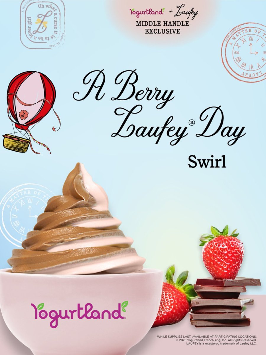 🥄 Mark your calendar for A Very Laufey Day on August 24! Spend $15+ in-store and take home a limited-edition Laufey Blue Giant Spoon—made for fans, collectors, and anyone who believes dessrt deserves the perfect companion! #yogurtland #laufey #giantspoon #averylaufeyday