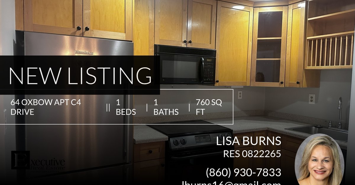📍 New Listing 📍 Take a look at this fantastic new property that just hit the market located at 64 Oxbow Apt C4 Drive in Glastonbury. Reach out here or at (860) 930-7833 for more information!

Listed by Amy Rio

Lisa Burns, Realto... homeforsale.at/64_OXBOW_APT_C…