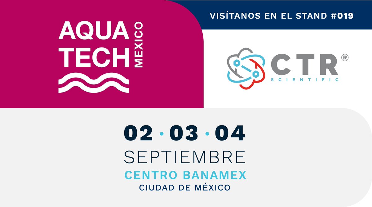 ctr_scientific's tweet photo. 💧 Innovación que fluye, ciencia que transforma.

👉 Encuéntranos en @Aquatech México
📍 Stand #019 – ¡No faltes! https://t.co/alonUmXCDZ