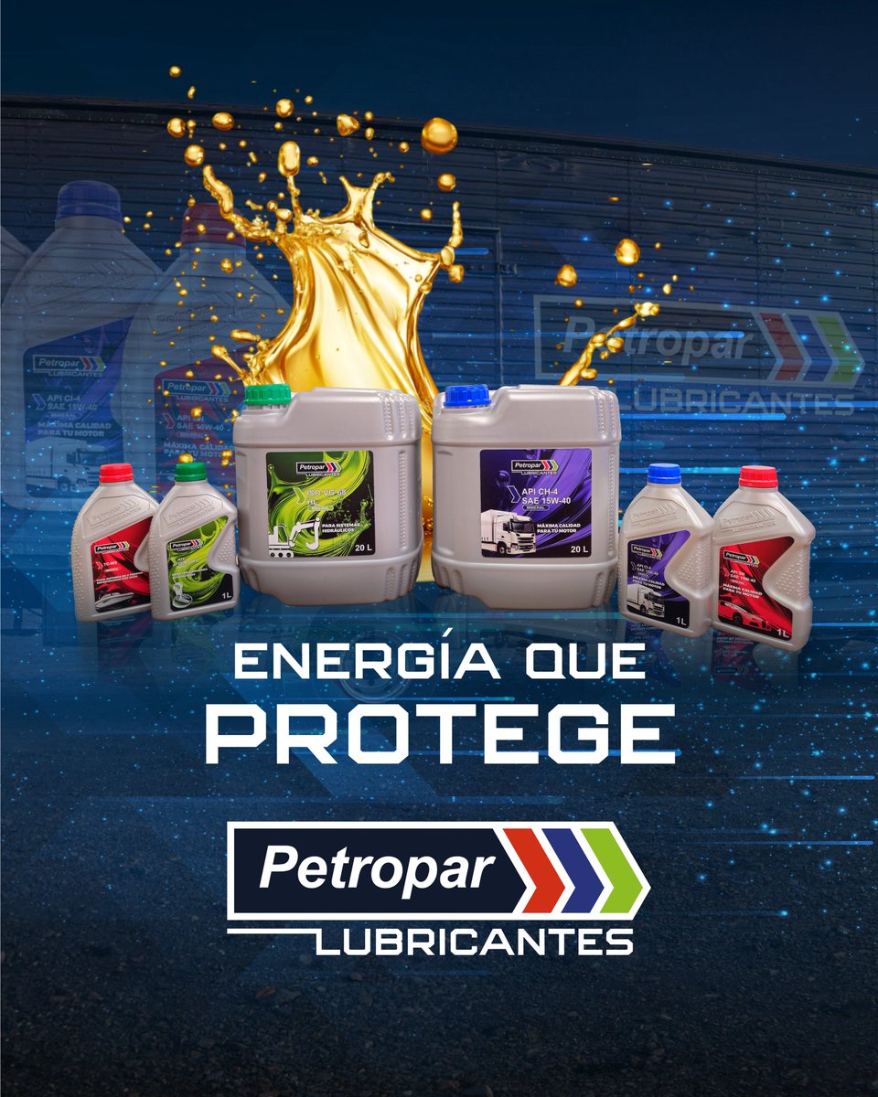 Llegaron los nuevos Lubricantes de Petropar 🛢️  

Calidad, innovación y confianza en cada uso. Porque tu motor merece lo mejor 💯 

Lubricantes Petropar, calidad que te lleva a la cima 🔝