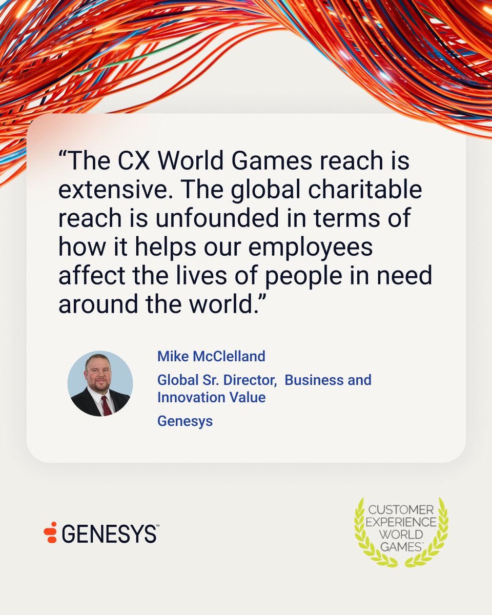 Proud to work alongside colleagues who bring our <a href="/Genesys/">Genesys</a> values to life. #values #global

During this year's #CXWorldGames, several Genesys employees used their volunteer time to help solve #CX challenges for global charities and even took home the overall championship!