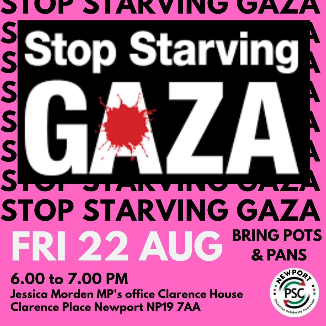 Pots &amp; Pans Rally – Stop Gaza Starvation!

This Friday – bring your pots, pans &amp; voices. Let’s make noise and demand an end to Israel’s deliberate starvation of Gaza.  And of course, to hold our MPs accountable – their silence is deafening.