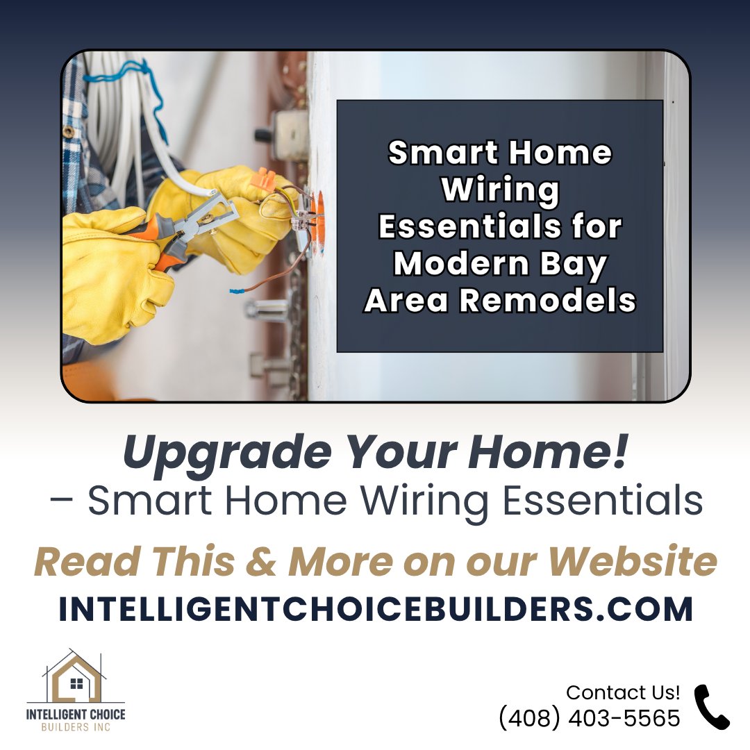 ICBuilders2023's tweet photo. Modern living starts with smart wiring. 💡📲
Explore the must-know wiring essentials for Bay Area remodels on our site: https://t.co/pzp6zKh1PR
📞 (408) 403-5565

#SmartHome #BayAreaRemodel #ElectricalUpgrade #ModernLiving https://t.co/VA2ZaBGI5S