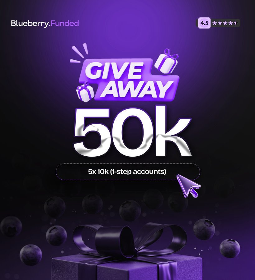 Blueberry Funded Partners (@bbfaffiliates) on Twitter photo 50k Blueberry Funded Giveaway Alert 🚨
- Follow <a href="/BBFAffiliates/">Blueberry Funded Partners</a>
- Vote for <a href="/BlueberryFunded/">Blueberry Funded</a> on this poll
- Comment with your screenshots below this post
Winners will be announced by Friday! Here is your chance to win a 10k 1-step challenge account! 50k Blueberry Funded Giveaway Alert 🚨
- Follow <a href="/BBFAffiliates/">Blueberry Funded Partners</a>
- Vote for <a href="/BlueberryFunded/">Blueberry Funded</a> on this poll
- Comment with your screenshots below this post
Winners will be announced by Friday! Here is your chance to win a 10k 1-step challenge account!