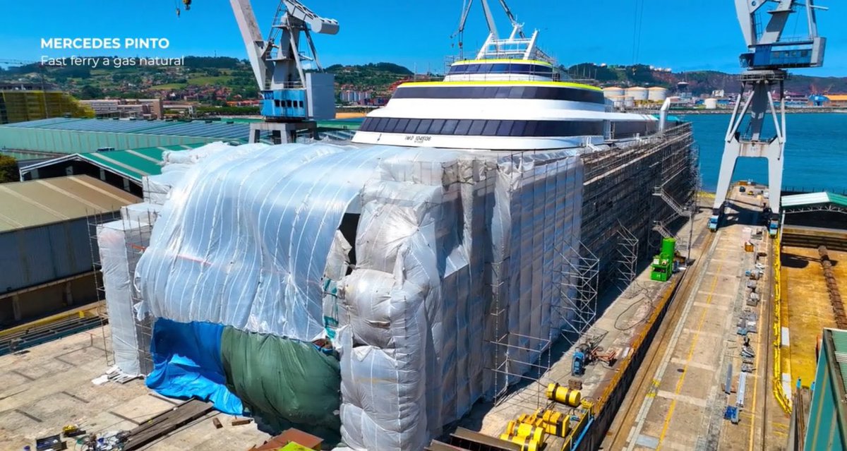 El «Mercedes Pinto» de Baleària próximo a su botadura
ferrybalear.com/el-mercedes-pi… <a href="/Balearia/">Baleària</a>