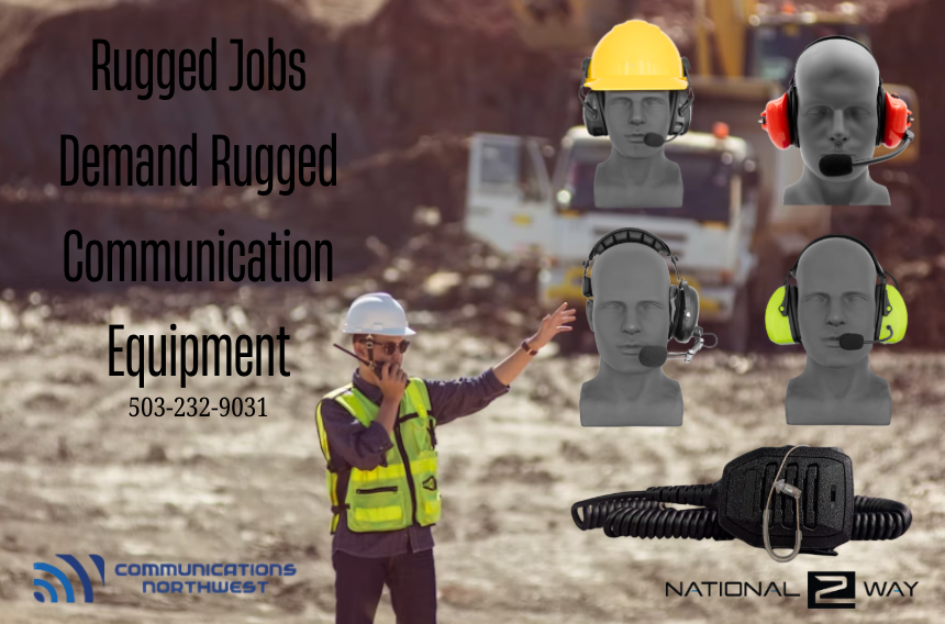 Commnwus's tweet photo. 🎧 Rugged jobs call for hands-free, rugged gear! 💪 From construction sites high and low, #CommunicationsNorthwest has you covered. 

Every connection counts. Call 503-232-9031.

#RadioGear #HandsFree #RuggedEquipment #StayConnected https://t.co/6iqX43JZlO
