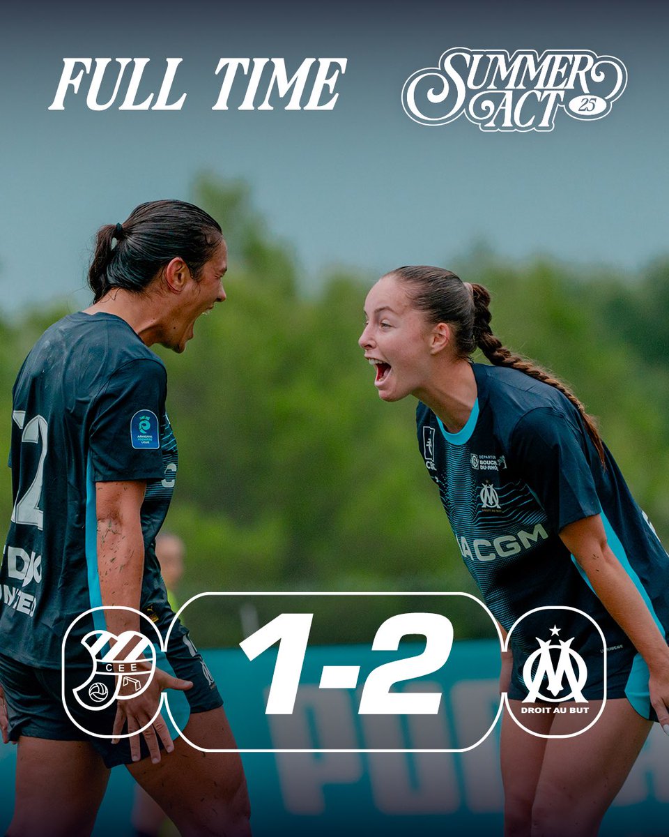 OMfeminines's tweet photo. ⏱️ 90’ | #CEEOM  1️⃣-2️⃣

⏯️ FIN DU MATCH 
Au terme d’une seconde mi-temps très engagée, le groupe a su reprendre l’avantage en fin de match grâce à un but de Roselène Khezami 💪

📆 On se retrouve dès samedi pour l’avant dernier acte de cette préparation face au FC Levante 🔜 https://t.co/m76q5uhcaF