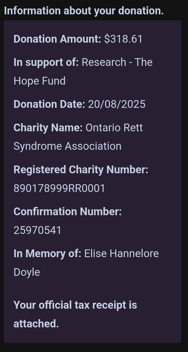 Just donated more than half of my <a href="/flowdefi/">Flow | Lending Pools on Cardano</a> staking rewards to <a href="/OntarioRettSA/">ORSA</a> to fund research that focuses on finding a cure for Rett Syndrome.

Sent 55%~ to cover offramp /paypal fees.

Together we can make the world a better place with Cardano DeFi. 🤝🌏