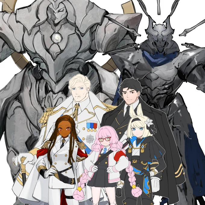 height comparisons featuring WIPs of the in-game artworks #endexodion