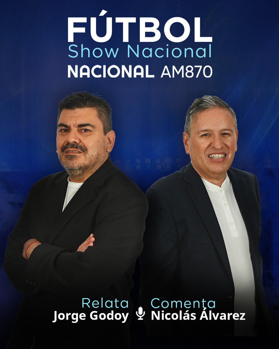 #FútbolShowNacional | ¡Gran partido en Avellaneda por la #Sudamericana y lo vivís en <a href="/NacionalAM870/">Radio Nacional AM 870</a> ! 🏆

Desde las 21 hs, transmitimos #Independiente vs #UniversidaddeChile 

Relata <a href="/JorGodoy/">Jorge Godoy</a> comenta <a href="/Alvarez73Nico/">NICO ÁLVAREZ</a> 
Vestuarios <a href="/NazaScatto/">Scatto ⭐️⭐️⭐️</a> y <a href="/julinatalutti/">Juli</a> 
 
📻AM870
#TuRadio